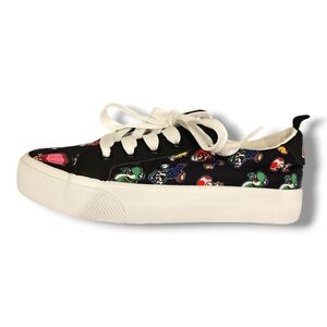 Nintendo Super Mario Allover Super Mario Print Sneaker Shoes - Size 1